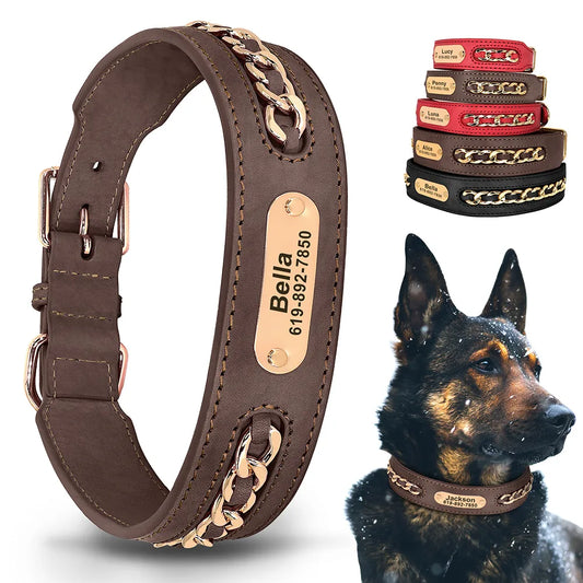 Personalized Leather Dog Collar